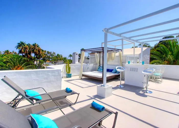 1108 Beachfront 2 With Roofterrace 80mtrgt 3 Pools شقة ماربيا